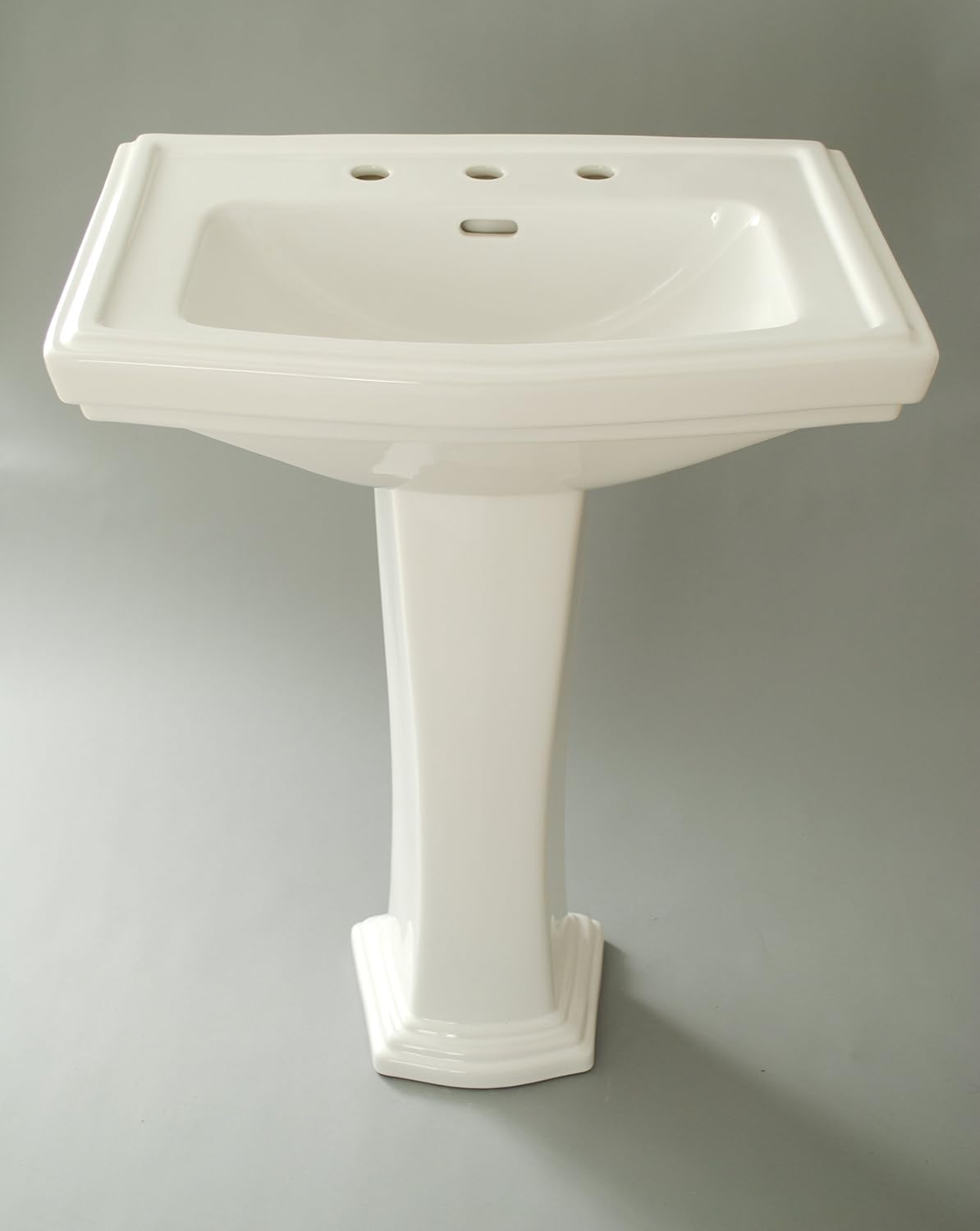 Toto LPT780.8#01 Clayton Lavatory and Pedestal with 8-Inch Centers, Cotton White