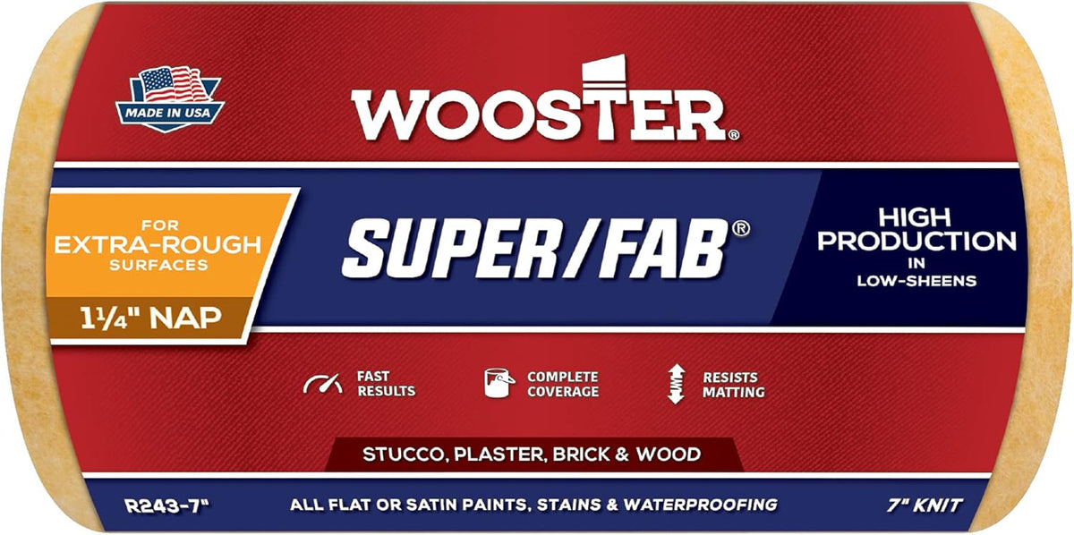 Wooster R243-7 Super/Fab Roller Cover 1-1/4 Nap 7 Inch