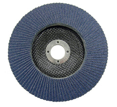 Weiler 50650 Tiger 7/8 Arbor 6 Diameter 60 Grit Zirconium Phenolic Backing Angled Abrasive Flap Disc