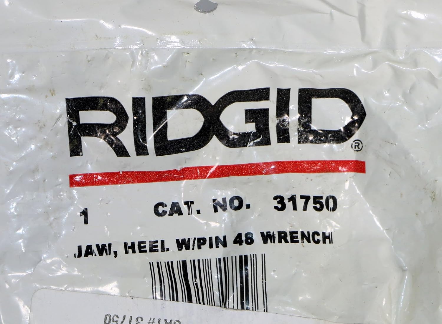 Ridgid 31750 Heel Jaw and Pin Assembly for Pipe Wrenches 48 inch