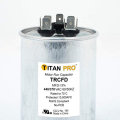 Packard TRCFD305 TitanPro HVAC Dual Motor Run Capacitor 30/5 MFD/UF 440/370 Volts