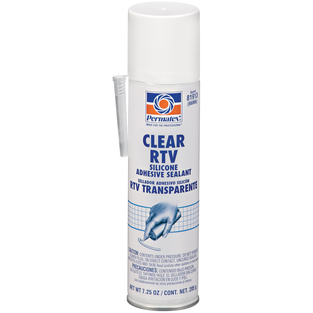 Permatex 81913 Clear RTV Silicone Adhesive Sealant 7.25 Ounce Automatic Tube