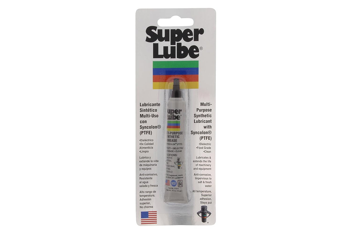 Super Lube 21010 Synthetic Multi-Purpose Grease.5 Oz. Translucent White Color