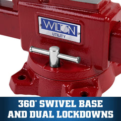 Wilton 28819 Utility Bench Vise 5-1/2 in Jaw Width 360 Degree Swivel Base