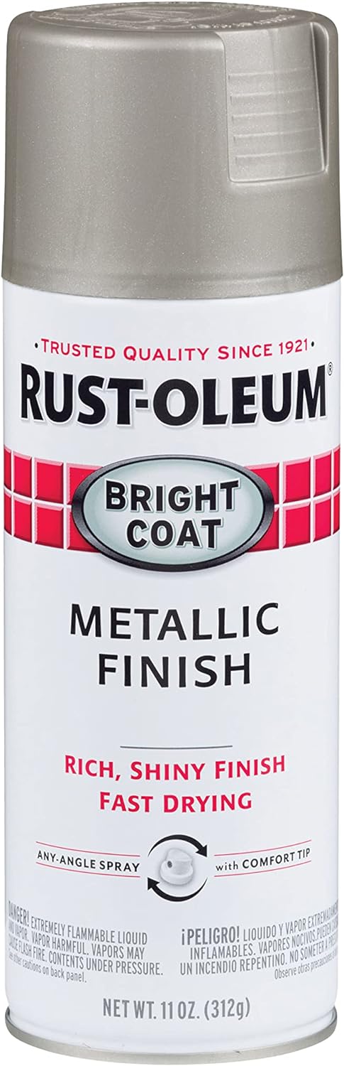 Rust-Oleum 7715830 Stops Rust Bright Coat Metallic Spray Paint 11 Ounce Aluminum