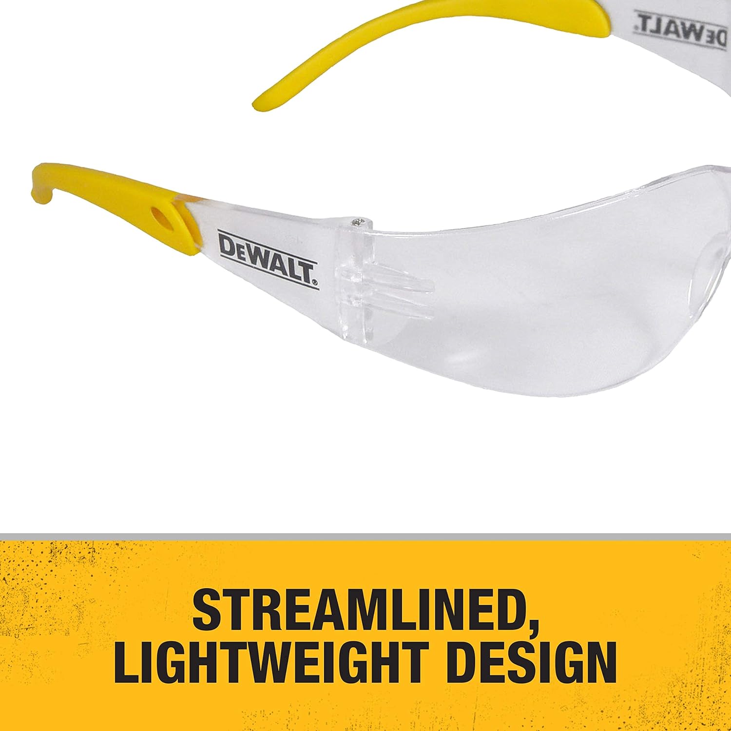 DEWALT DPG54-1D Protector Clear High Performance Lightweight Protective Safety Glasses with Wraparound Frame