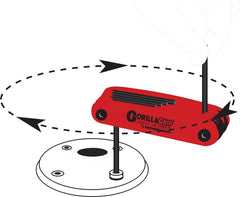 Bondhus 12589 GorillaGrip Fold-Up Tool 5/64 to 1/4 Hex Tips