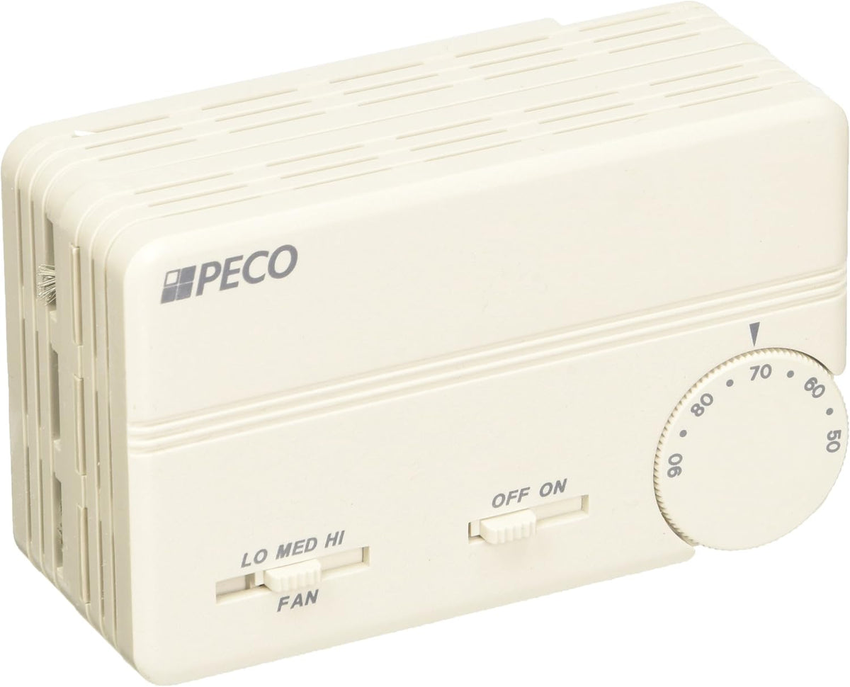 Peco TA155-028 3 Speed Fan Coil Programmable Thermostat 24-277V