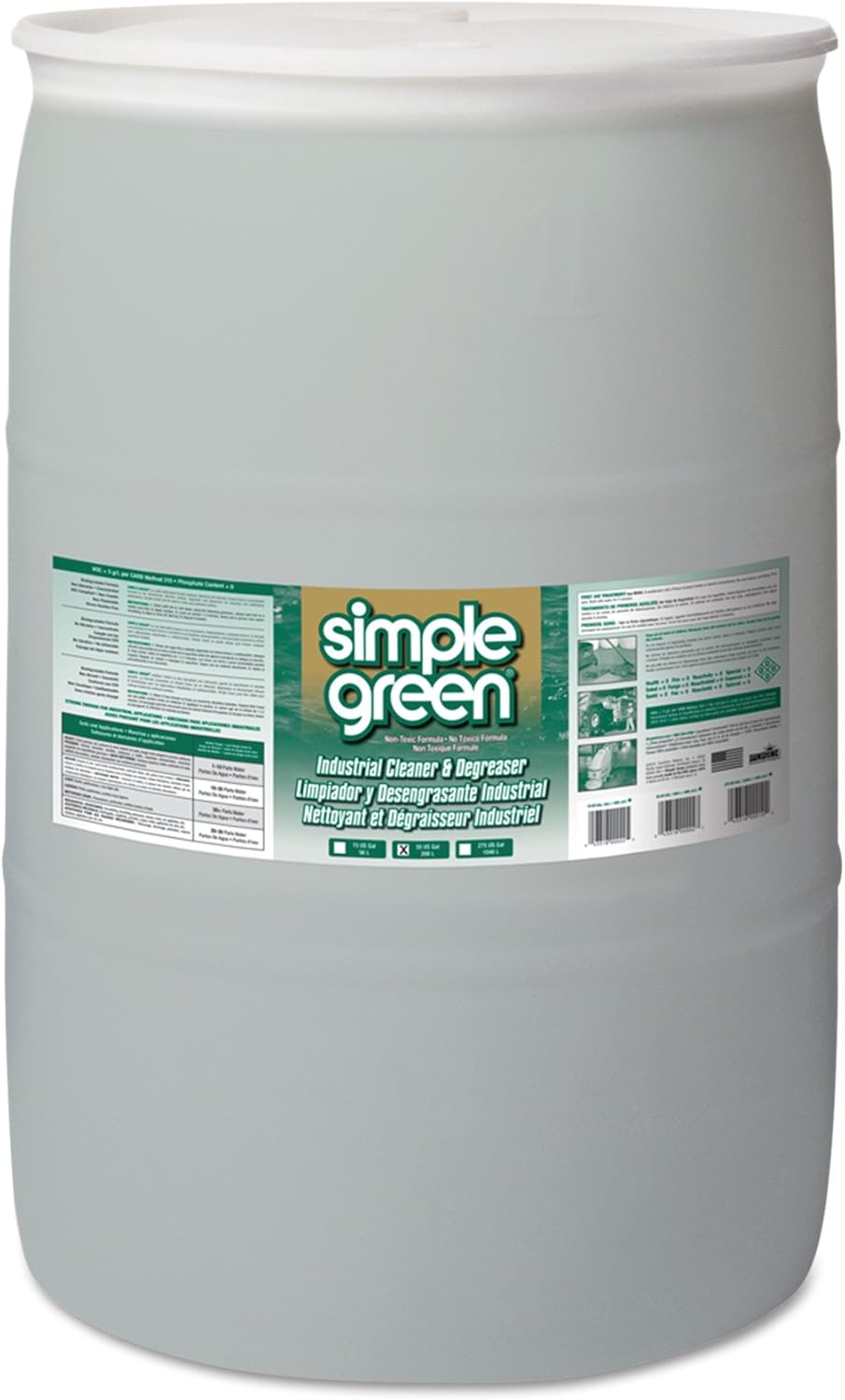 Simple Green 2700000113008 Industrial Cleaner & Degreaser, Concentrated, 55 Gallons