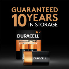 Duracell DURMN1300B2Z CopperTop D Alkaline Batteries 1.5V 2/Pack