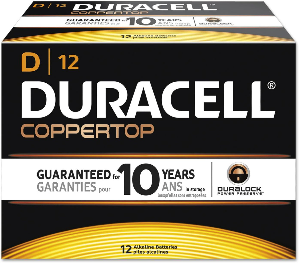 Duracell DURMN1300 CopperTop Alkaline Batteries 1.5V D 12/BX 243-MN1300