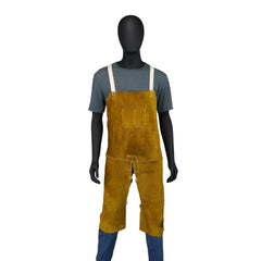 Ironcat 7011/48 Leather Split Leg Bib Apron Welding Chaps 24 Width x 48 Length