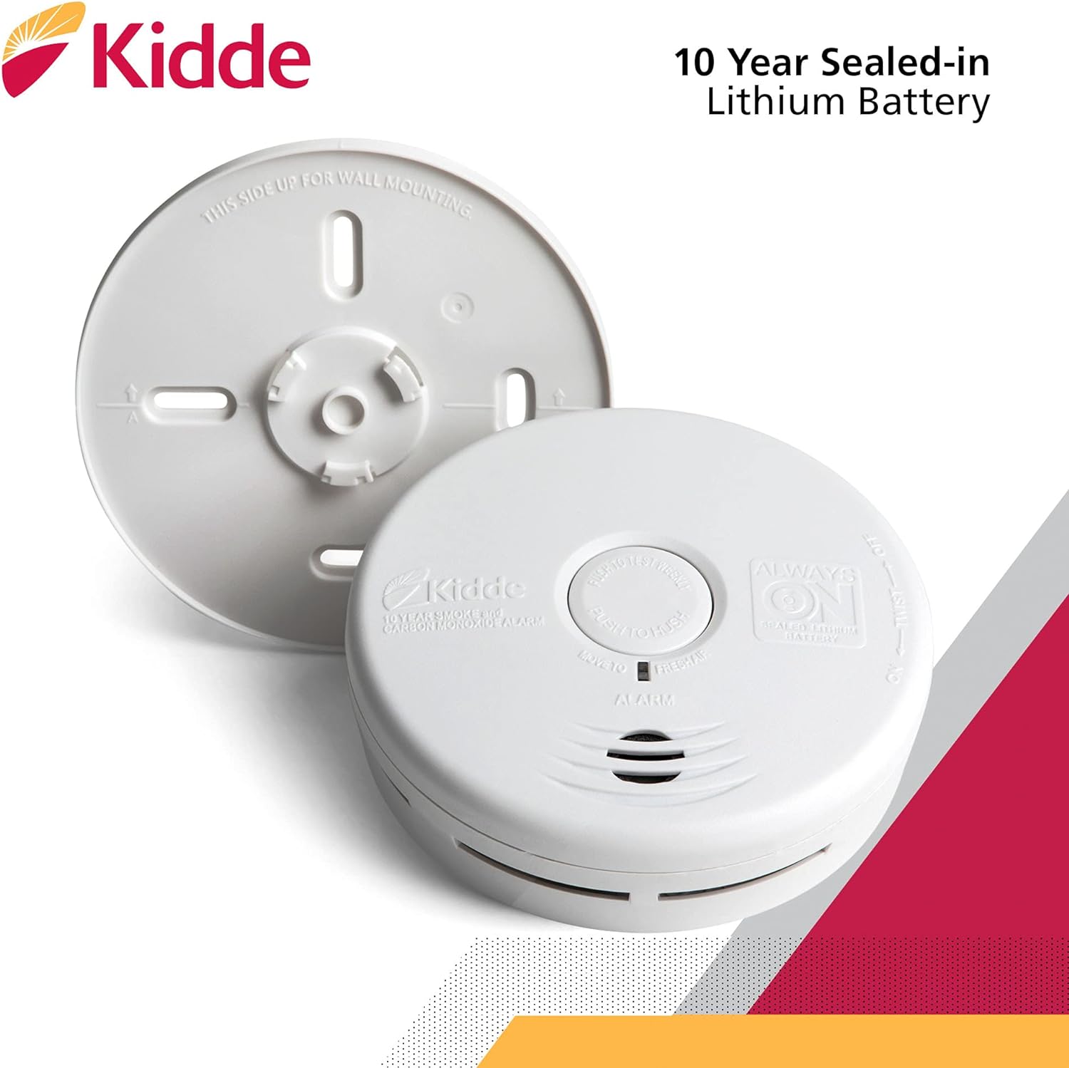 Kidde P3010K-CO Smoke & Carbon Monoxide Alarm 10-Year Battery 1 Pack