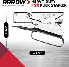 Arrow Fastener P22 Heavy Duty Handheld Plier Stapler for Crafts, Office, and Insulation, Uses 1/4-Inch and 5/16-Inch Staples