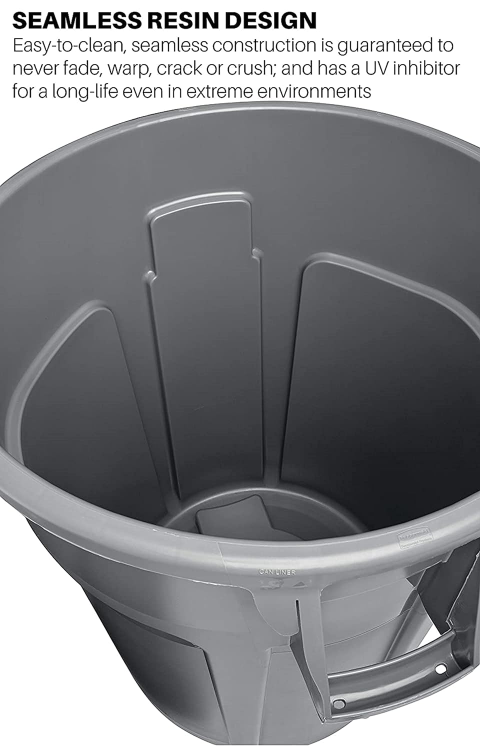 Rubbermaid FG263200WHT BRUTE Heavy-Duty Round Trash/Garbage Can 32 Gallon Replacement MPN