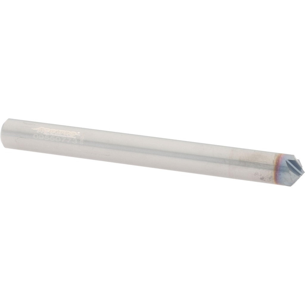 ACCUPRO Accupro 2500139 Chamfer Mill 1/4 in 4 Flute Solid Carbide Ticn