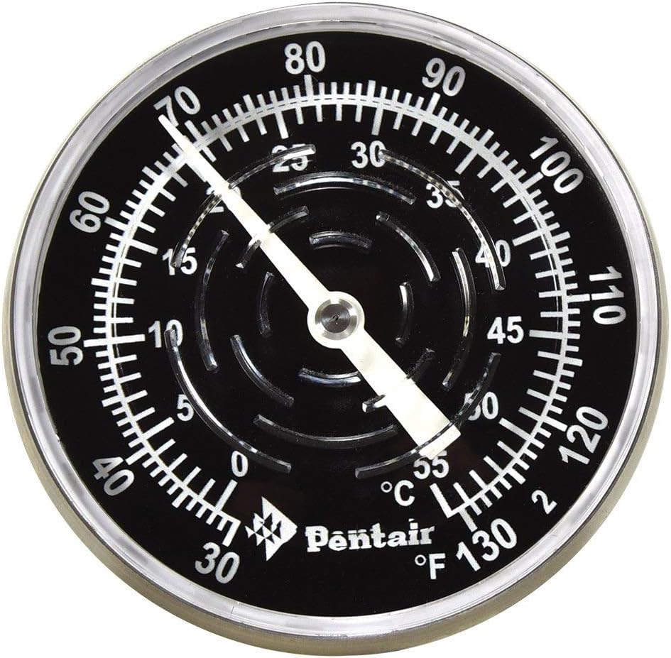 Pentair SL1DW Inline Thermometer 30-130 F with Nylon Well