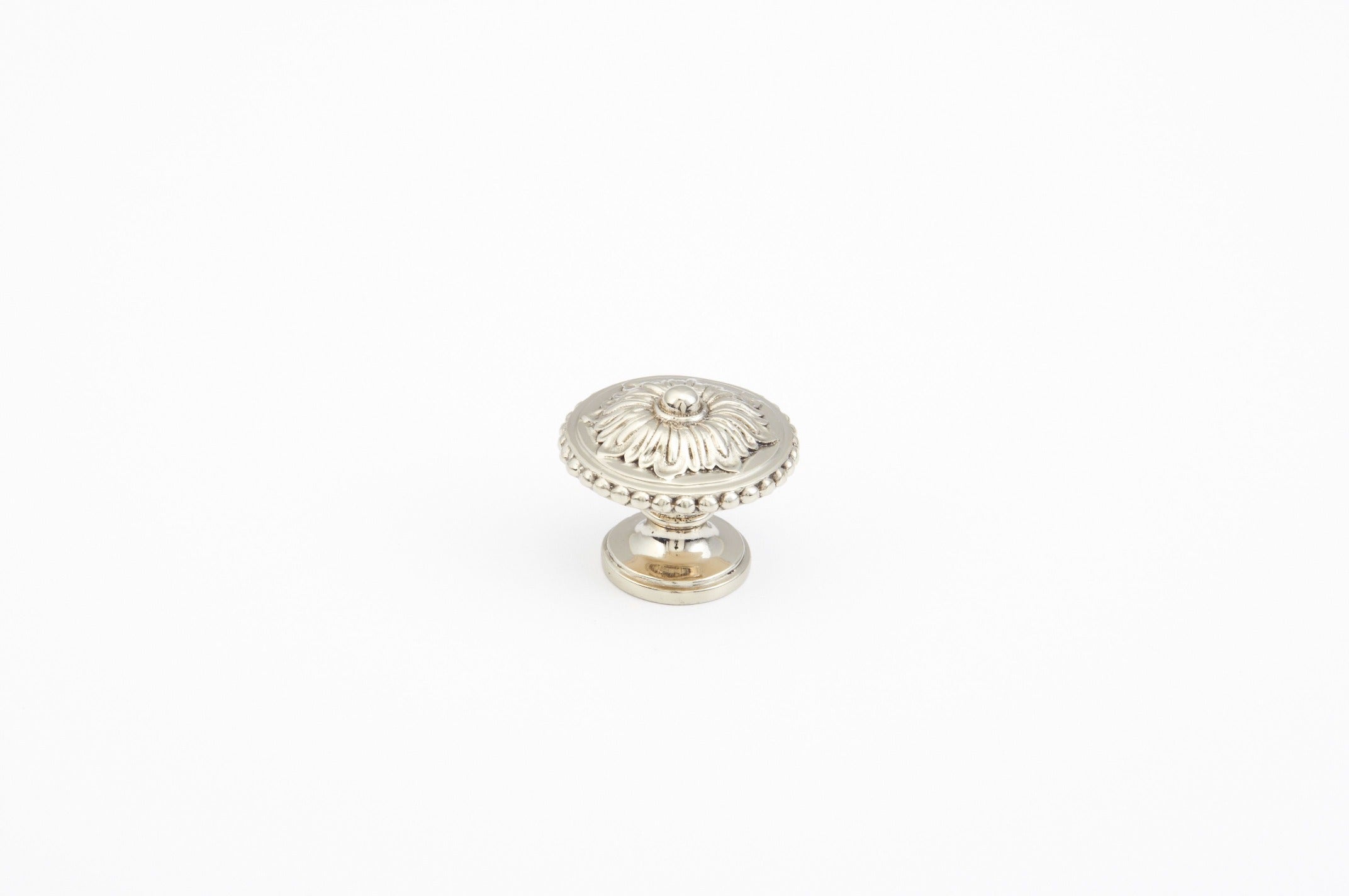 SCHAUB Schaub 930-WB Convex Round Cabinet Knob White Brass