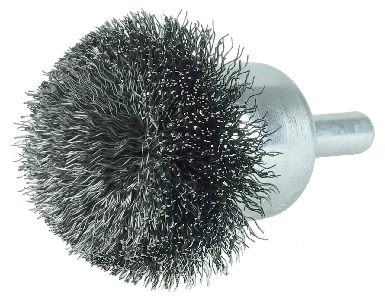 Weiler 10037 1-1/2 Circular Flared Crimped Wire End Brush .008 Steel Fill