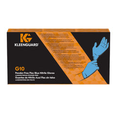 KleenGuard 38521 G10 Flex Blue Nitrile Gloves Large Powder-Free 2 Mil 100 Gloves/Box