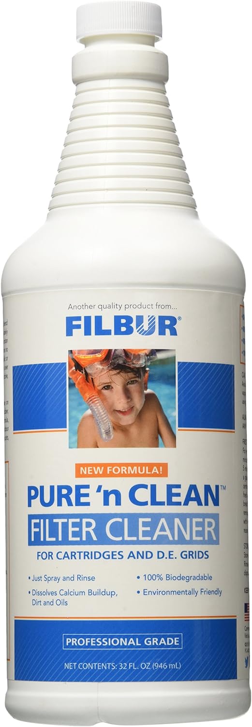 Filbur FC-6350 Pure n' Clean Cartridge and DE Filter Cleaner 32-Ounce