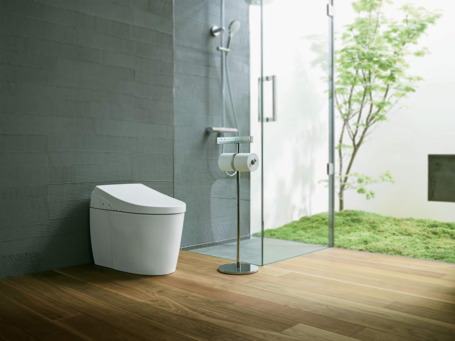 Toto MS989CUMFG#01 Neorest AH Dual Flush 1.0 or 0.8 GPF Toilet with Integrated Bidet Seat and EWATER Cotton White