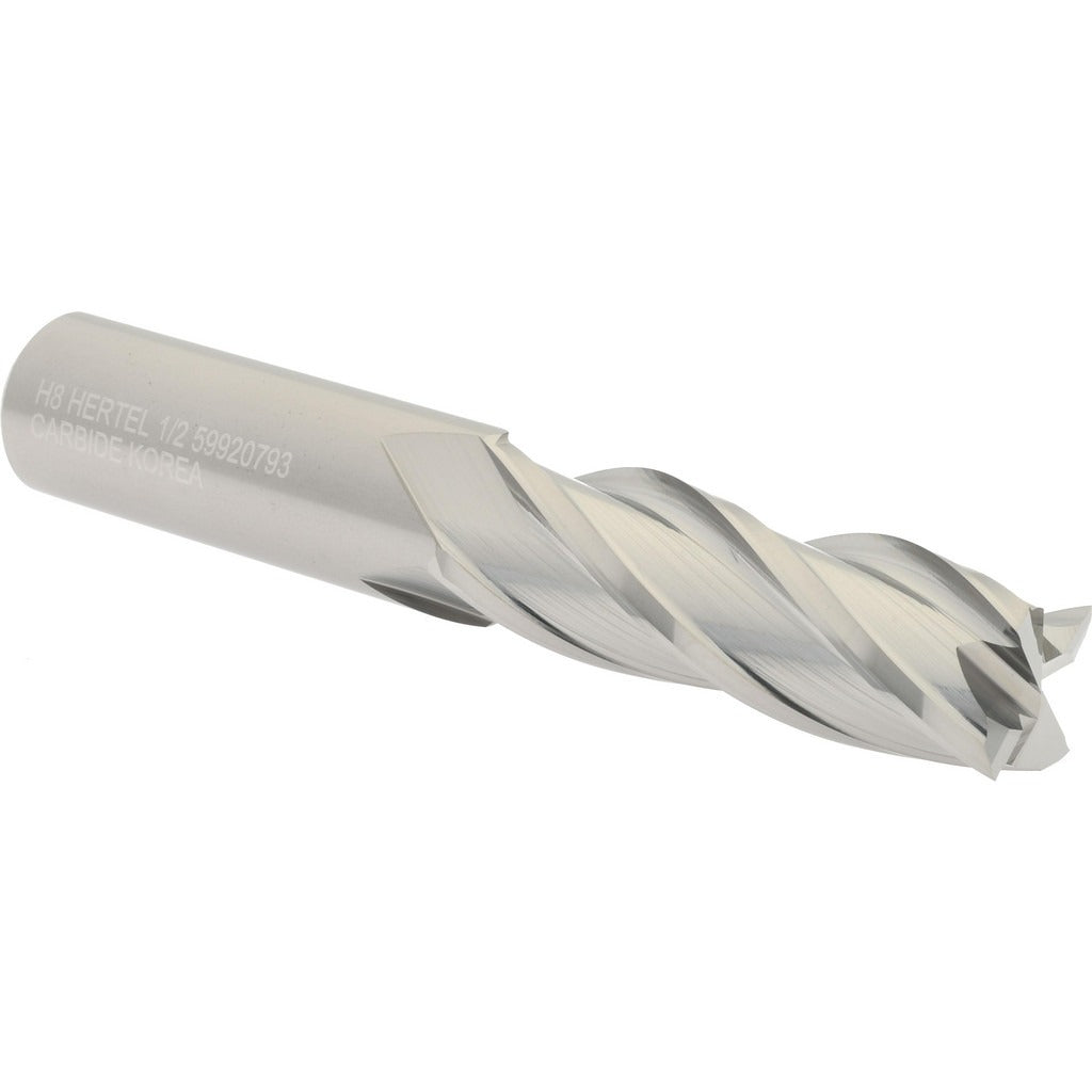 HERTEL Hertel 15071287 Square End Mill 1/2 in 4 Flute Solid Carbide