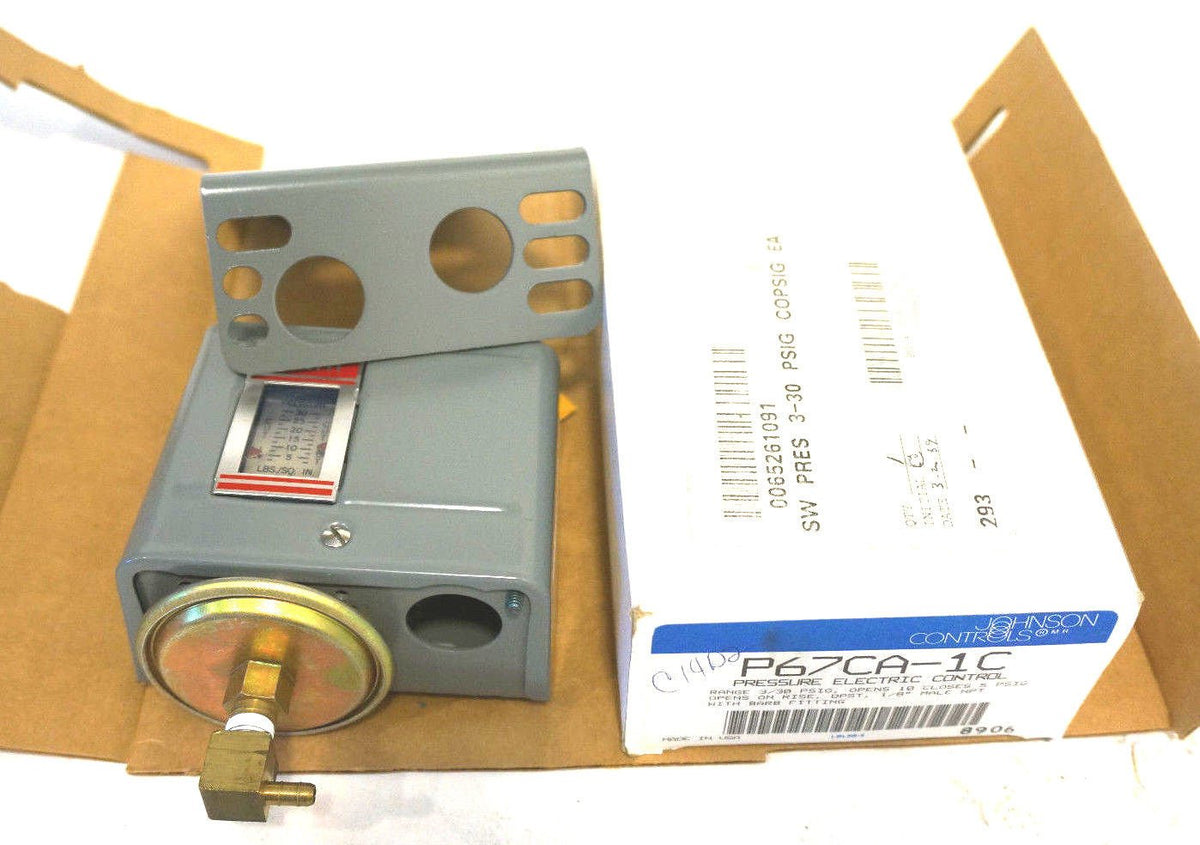 Johnson Controls P67CA-1C Penn Series P67 Low Pressure Control, Opens On Pressure Rise DPST Control, 3-30 psi