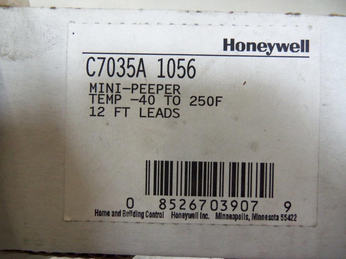 Honeywell C7035A1056 Minipeeper Ultraviolet Flame Detector 12 ft Leads