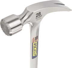 Estwing E3-28SM Framing Hammer 28 oz Long Handle Straight Rip Claw with Milled Face & Shock Reduction Grip