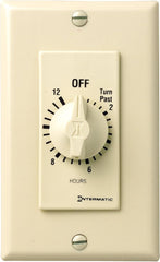 Intermatic FD12HC 12-Hour Spring-Loaded Wall Timer for Lights and Fans, Ivory