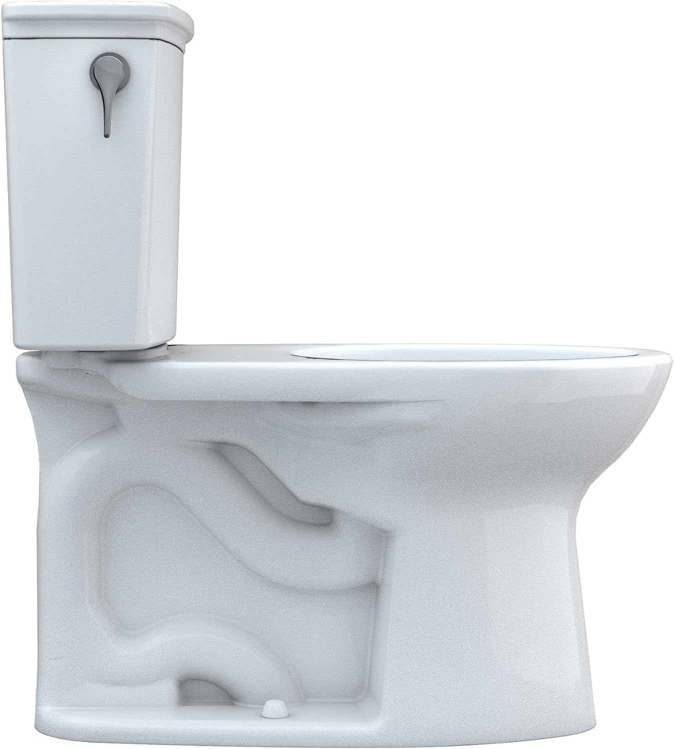 TOTO CST786CEFG.10#01 Drake Transitional Two-Piece Elongated 1.28 GPF Universal Height Tornado Flush Toilet with 10 Inch Rough-In