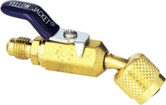 Yellow Jacket 93843 Compact Ball Valve 45 Degree Angle Male Flare x Female Flare 800 PSI