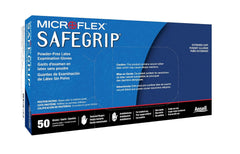 Microflex SG-375-L Disposable Gloves Latex Large Blue Pack of 50