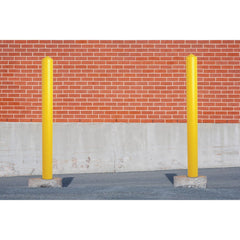 Eagle 1735 HDPE 4 Smooth/Bollard Post Sleeve Yellow - 5.25 OD 56 Height