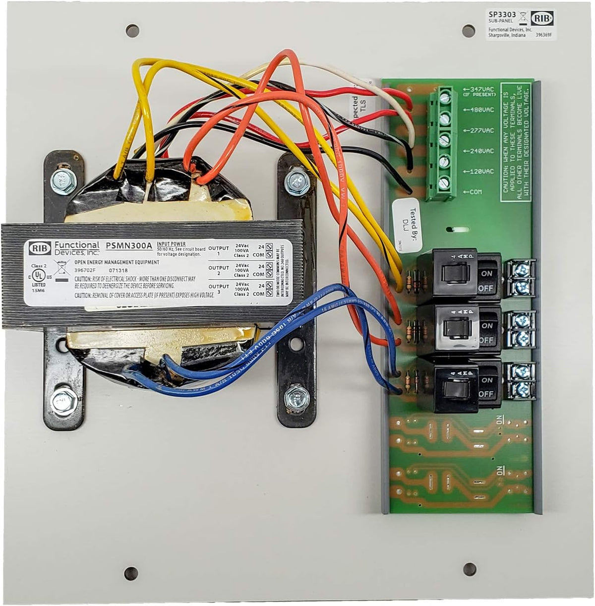 RIB PSMN300A Functional Devices 300 VA Power Supply 480/277/240/120 Vac to 24 Vac