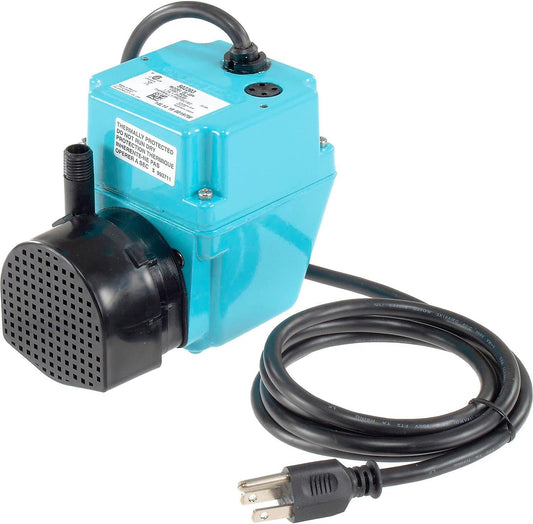 Little Giant 502203 Small Submersible Pump 115V 60Hz 6 ft Cord 11.8 ft Head