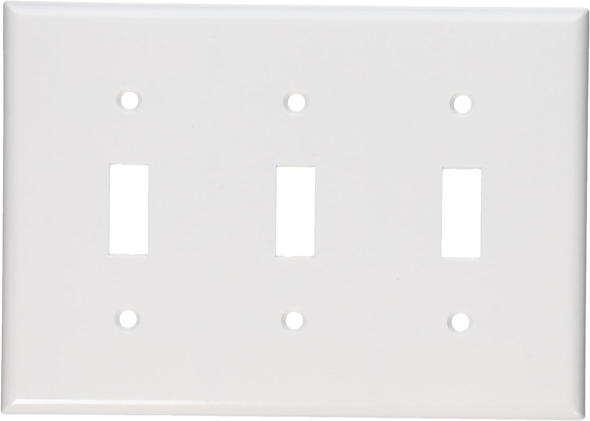 Leviton 88011 3-Gang Toggle Device Switch Wallplate Standard Size