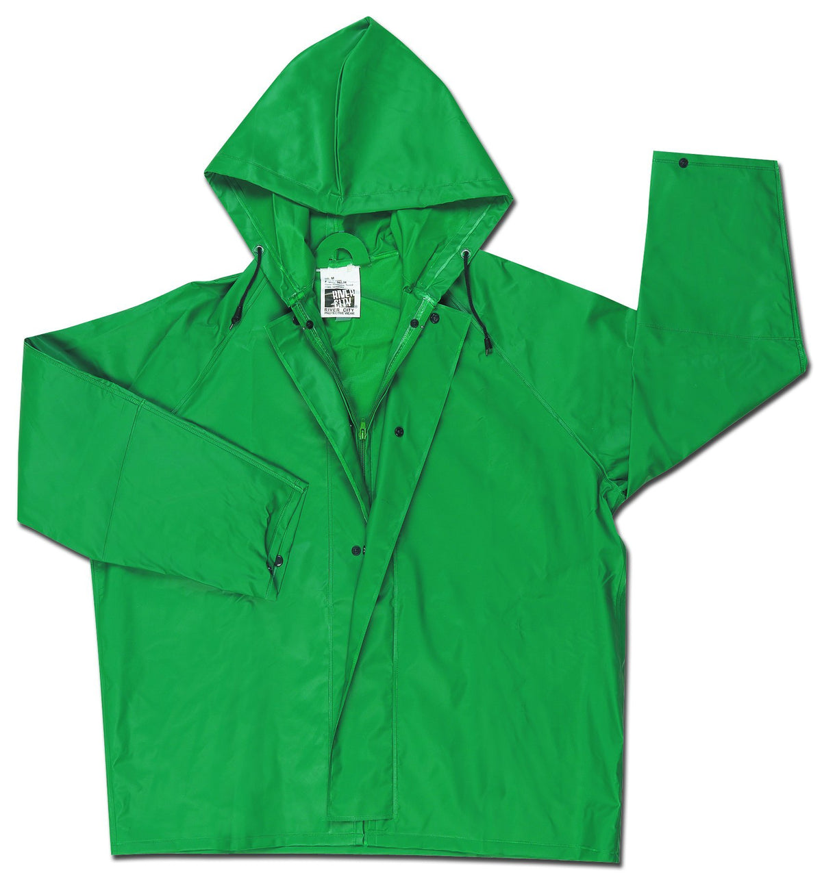 MCR Safety 388JHX2 Dominator PVC Polyester Jacket Attached Hood Green 2X-Large