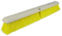 Weiler 42166 Perma-Sweep 24 Block Size, 3 Trim Length, Yellow Polypropylene Fill, Medium Sweeping Floor Brush