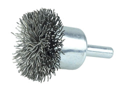 Weiler 10038 1-1/2 Circular Flared Crimped Wire End Brush .020 Steel Fill