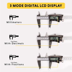 General Tools 147 Digital Caliper 6 Inches Precision Measuring Tool Stainless Steel Ruler