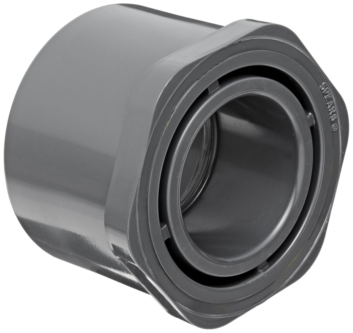 Spears 837-247 PVC Pipe Fitting, Bushing, Schedule 80, 2 Spigot x 1/2 Socket