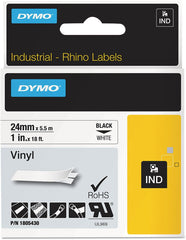 DYMO 1805430 Rhino White Vinyl Tape 24mm Black Text