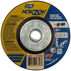 Norton 66252843323 NorZon Plus SGZ CA/ZA Grinding and Cutting Wheels, Type 27, 24 Grit, 10 pack