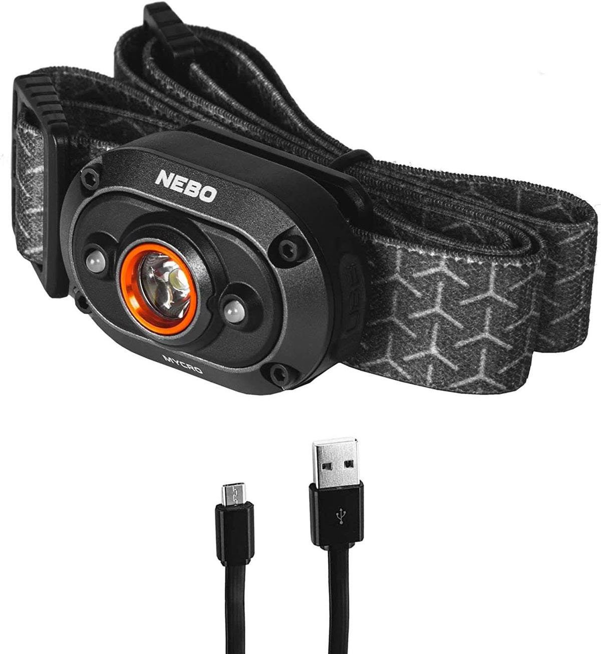 Nebo NEB-HLP-0011 MYCRO USB 400 Lumen Rechargeable LED Headlamp & Cap Light