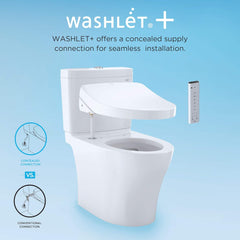 TOTO MW6423084CEFG#01 Washlet Nexus One-Piece Elongated 1.28 GPF Toilet C5 Bidet Seat Cotton White