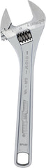 Channellock 810W Adjustable Wrench, 10 in, Chrome, Plain