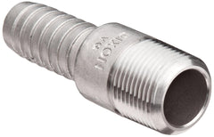 Dixon RST5 Stainless Steel 316 Hose Fitting King Combination Nipple Threaded End with No Knurl 3/4 NPT Male x 3/4 Hose ID Barbed