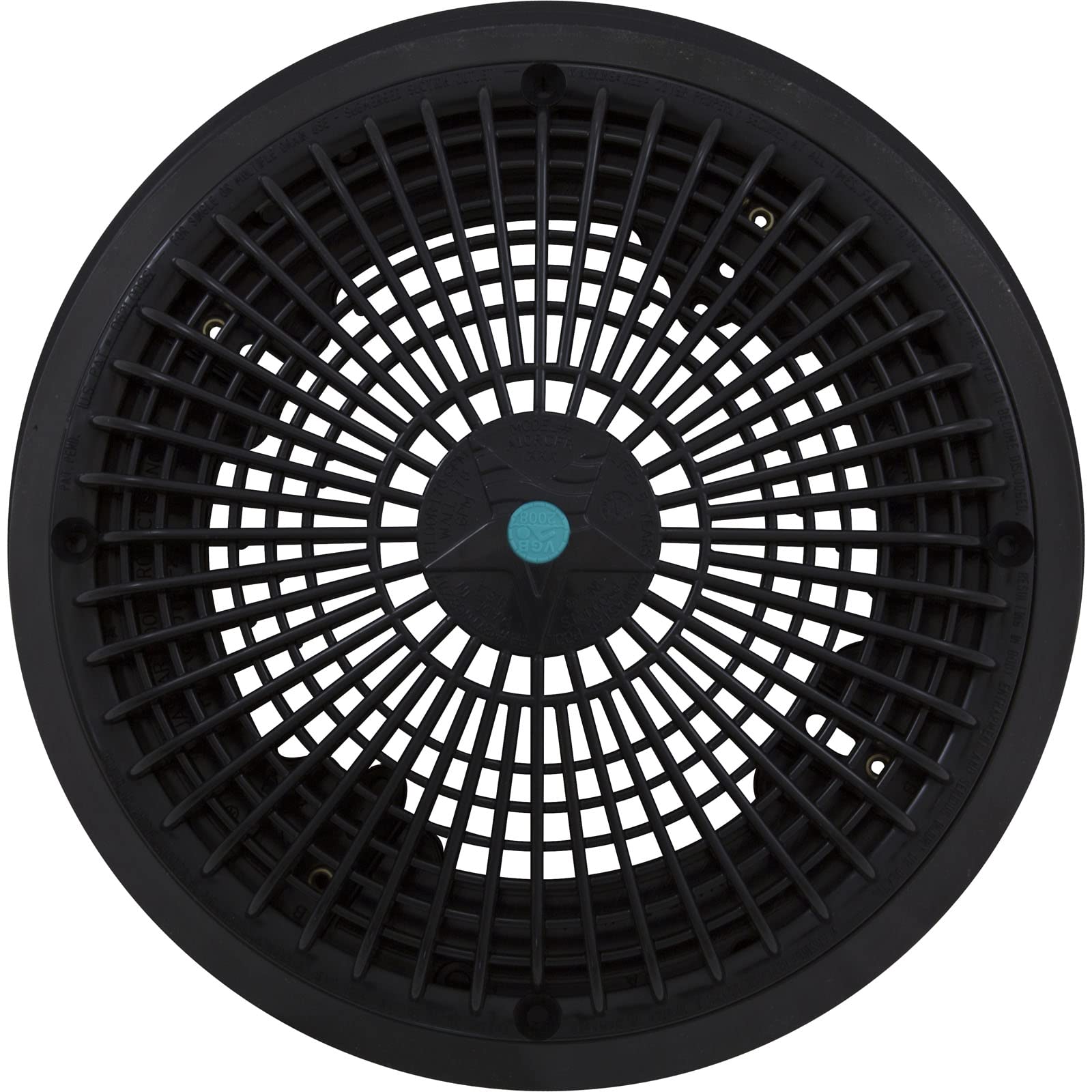 AquaStar A10RCFR102 10 Retro Round Universal Mud Frame Main Drain Grate Black